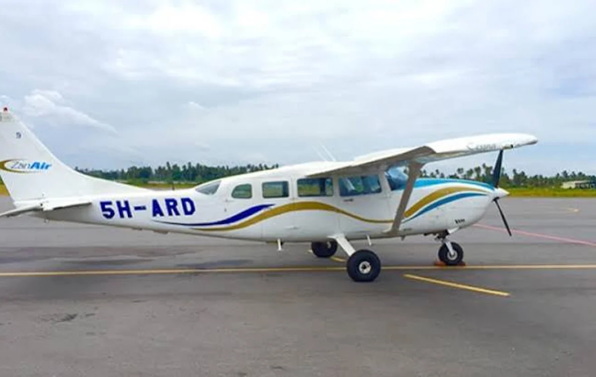 Professional light aircraft used for safari park transfers