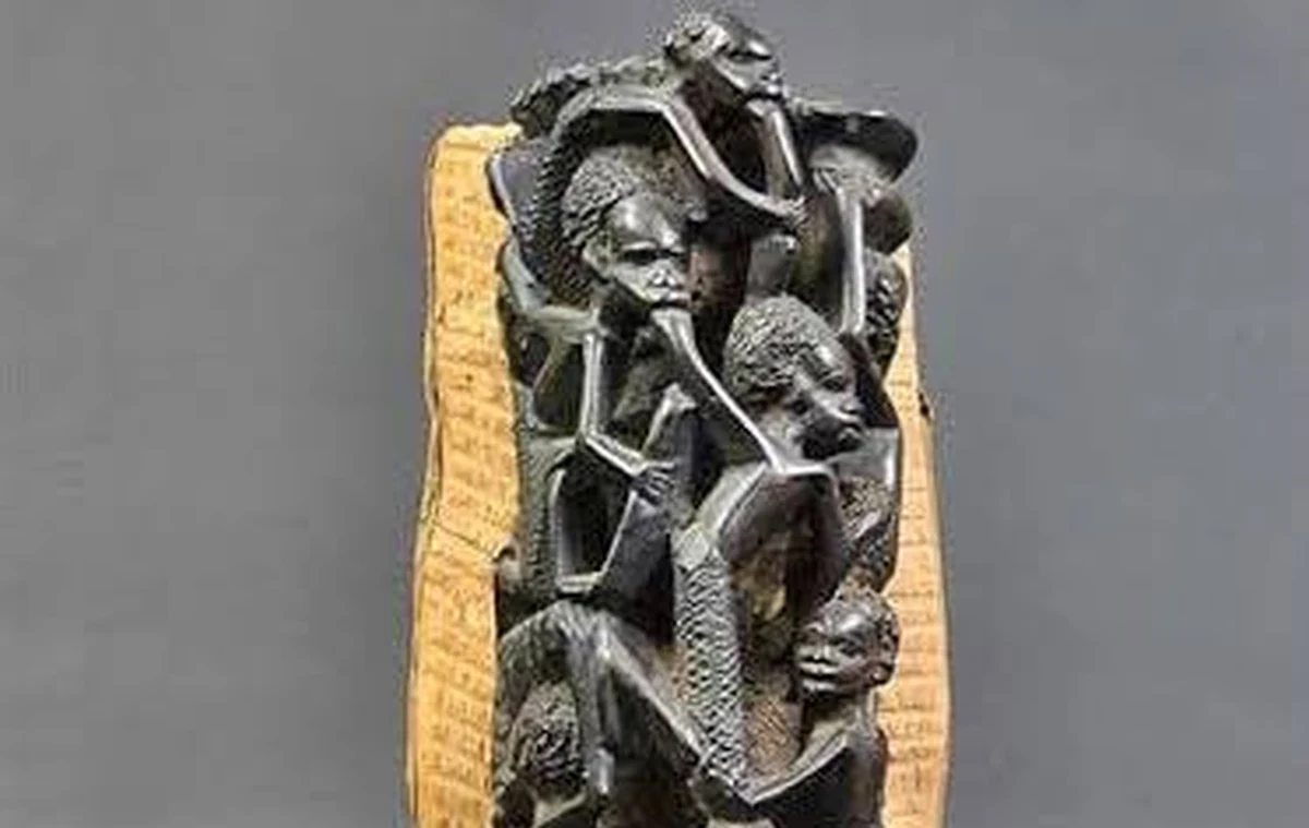 Traditional Makonde Tree of Life ebony carving from Tanzania